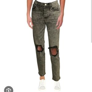 NWT DSTLD Gray Distressed jeans 27/30